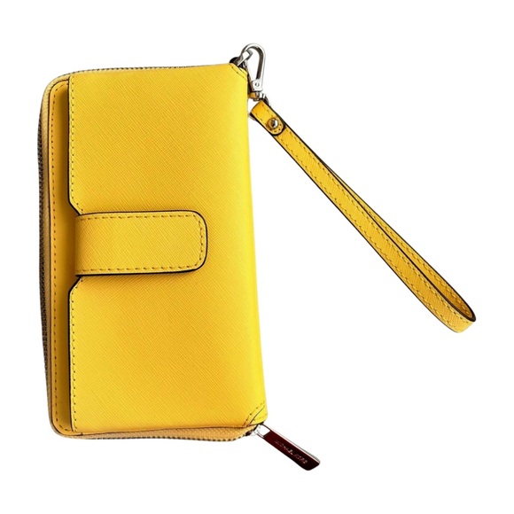 Michael Kors Sunshine Wristlet Phone Holder 35S0STVL2L Jet Set Travel Leather - Picture 8 of 8